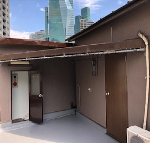 東京港区Nマンション外壁防水工事 屋上 施工完了